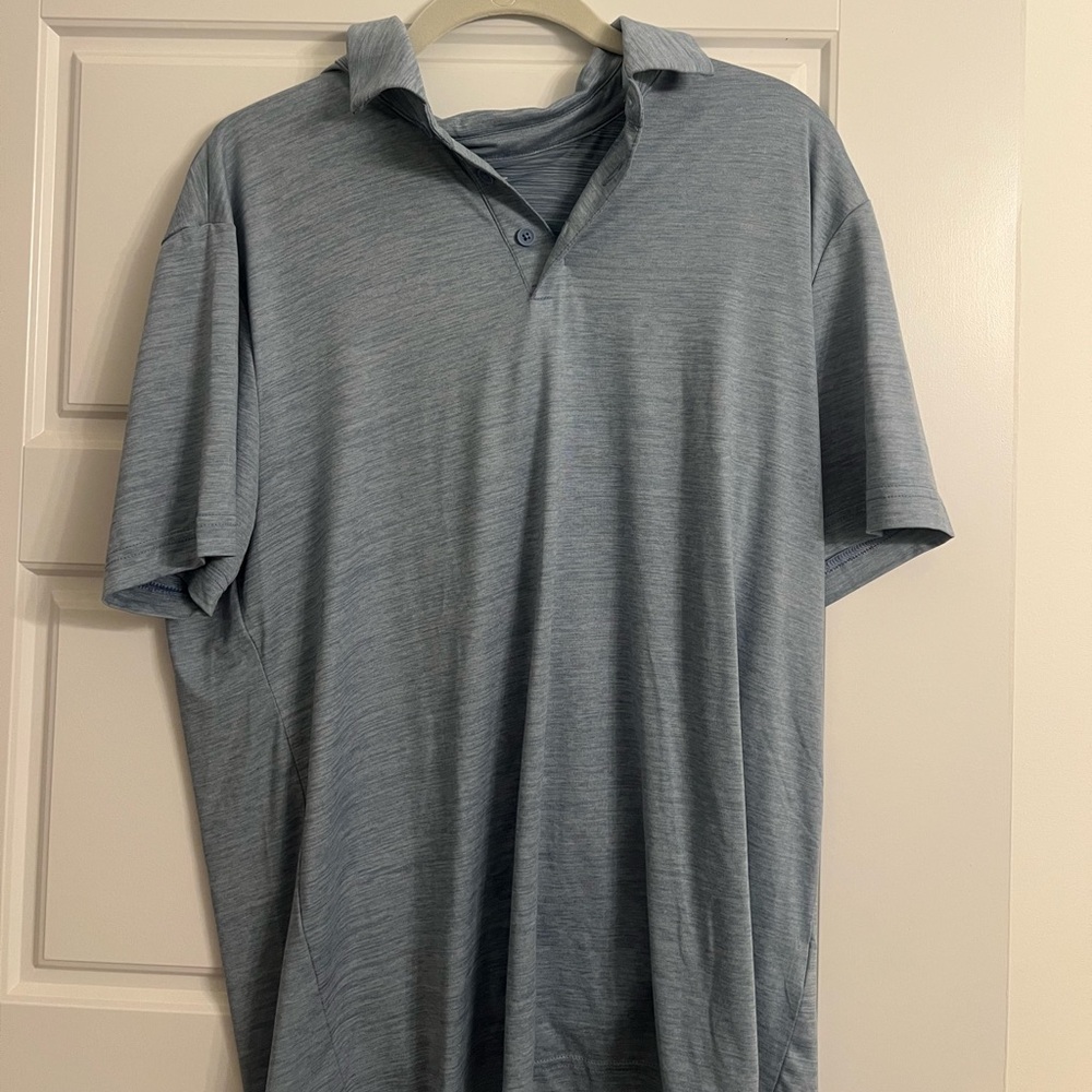 NWOT old navy light blue grey active polo shirt size medium